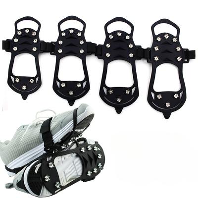 Силиконовые кошки с десятью зубцами, бахилы для снега и льда, нескользящие силиконовые резиновые шипы для льда, удобные шипы для скалолазания на открытом воздухе