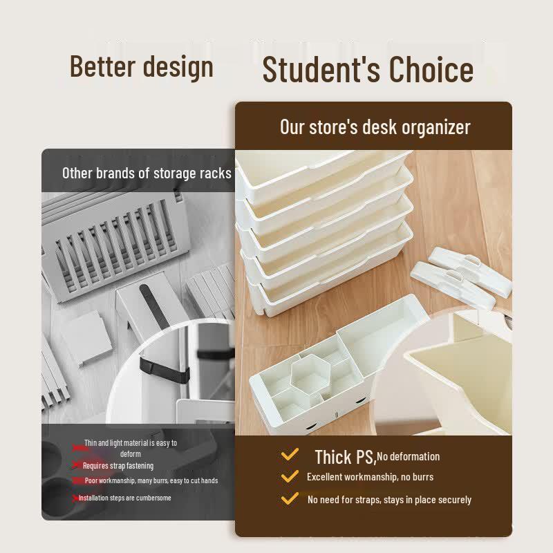 Xunhuo Mobile Desk Side Bookshelf Organizer