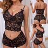 European and American Sexy Lace Lingerie Set with Adjustable Suspenders