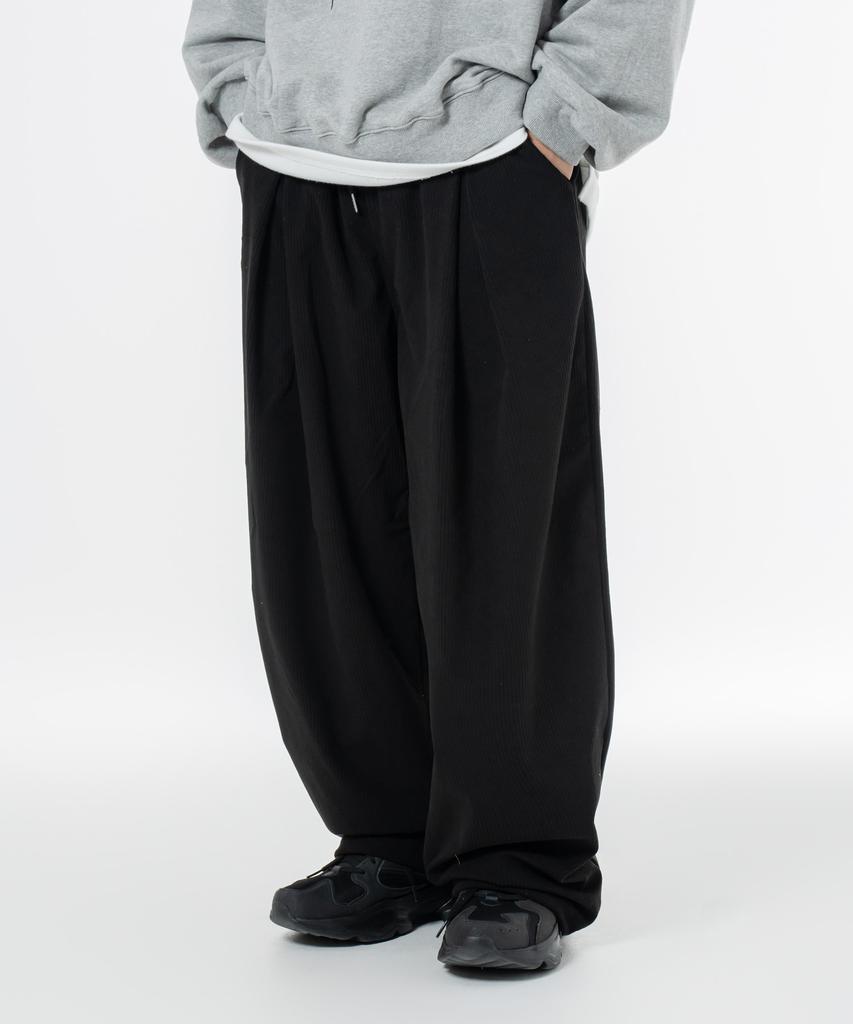MOZMOZ [Set] Chaos Corduroy Oversized Sweatshirt Set-Up Gray