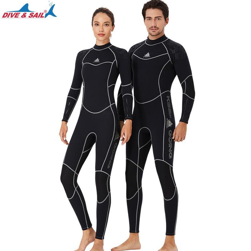 1.5mm Neoprene Wetsuit Men Women - Full Body Long Sleeve Diving Snorkeling Surfing Winter Swimming Thermal Suit