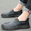 Fashion Men's Loafers Handmade Sewing Leather Fashion For Men Classic Breathable Casual Flats Shoes Leather Business Leisure Shoes Men