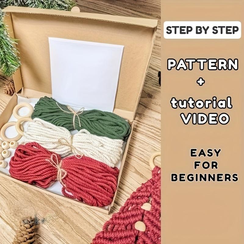 Рождественский DIY-набор из 3 предметов, Набор для плетения в подарок | для Семьи и Друзей, для Украшения Дома и Замечательный Праздничный Подарок