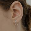 TOU [Silver925] WE024 Heart Knot Earring
