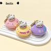Adorable Cartoon Cat Flying Disc Keychain and Bag Charm
