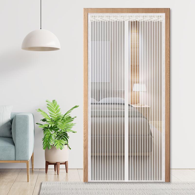 Magnetic Mosquito-Proof Door Curtain: Punch-Free Soft Gauze with Velcro Edge
