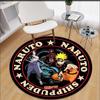 Anime Naruto Print Carpet  Area Rugs Round Carpet for Living Room Floor Mat Flannel Anti-Slip Mat for Children