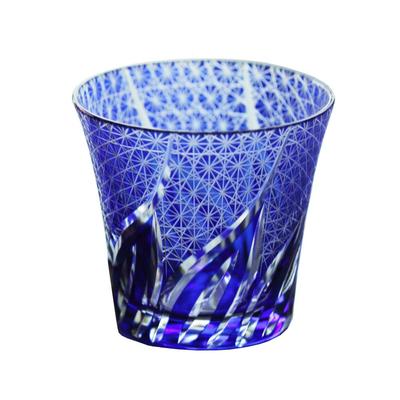 Стеклянный стакан Kiriko Rocks Glass Cobalt Blue, пивная кружка, пригодная для мытья в посудомоечной машине [QD326]