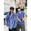 Рубашка с длинными рукавами с буквенным принтом 2024 года в японском стиле в стиле Гонконга, свободная рубашка для мужчин, летняя модная универсальная повседневная куртка
