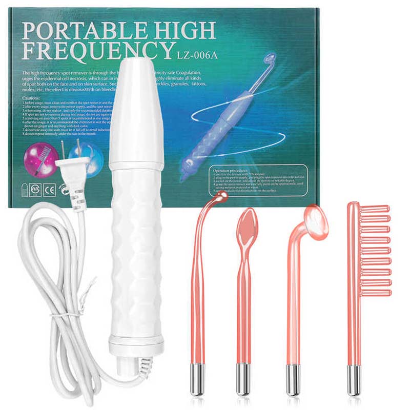 Портативный ручной уход за кожей Удаление черных точек и акне Подтяжка кожи Стимулятор волос и кожи головы Высокочастотный косметический прибор