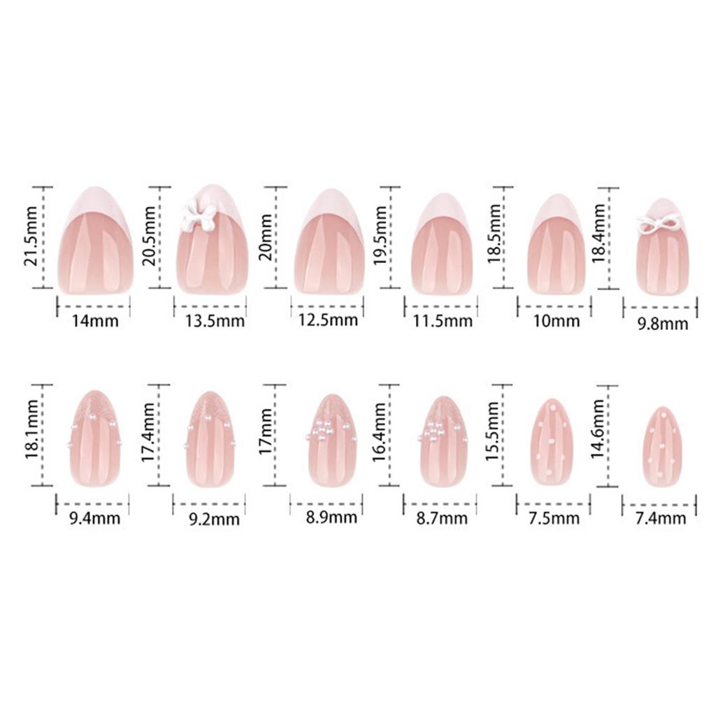 Cat-Eye White Bowknot Fake Nails 24 Pieces Elegant Design Comfortable ABS Material For Wedding Party Daily Use