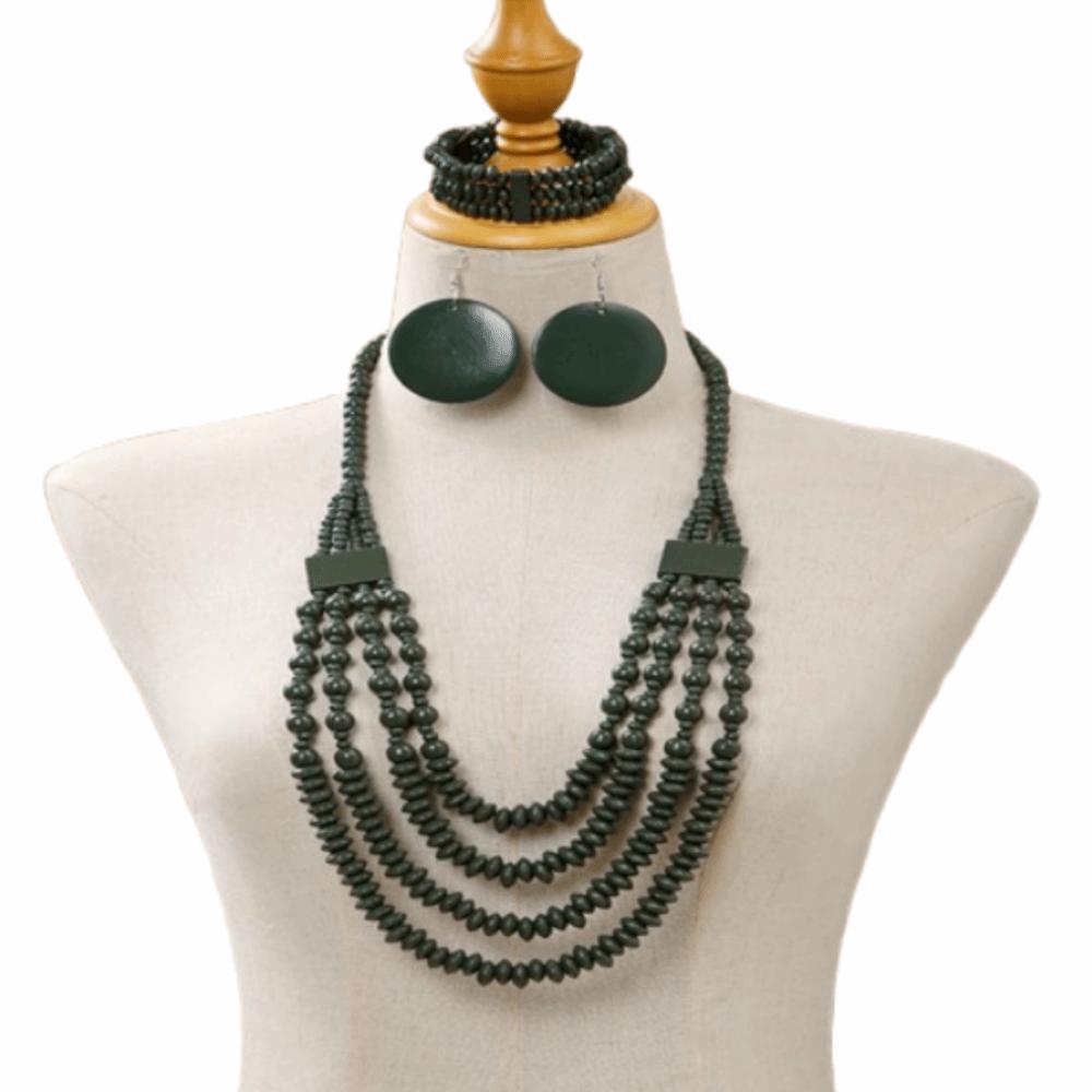 Красочный богемный набор ожерелий в этническом стиле, геометрическое ожерелье из бусин, свадебные украшения