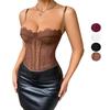 Women’s Corset Sexy Lace Ruffled Push Up Bodysuit Hot Girl’s Going Out Wear Crop Top Style Waistcoat Party Strap Tank Top