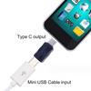 Мини USB (мама) к Type C (папа) Адаптер-конвертер Черный Поддержка зарядки 5V2A и передачи данных 480 Мбит/с