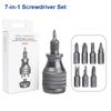 Precision 7 In 1 Mini Screwdriver Titanium Screwdriver 1/4 Inch Magnetic Cross Star Screw Driver Bit Kit Home Repair Tool
