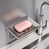 Space Aluminum Soap Box Wall Mounted Soap Container Tray Soap Dish  Bathroom Kitchen Sink Organizer