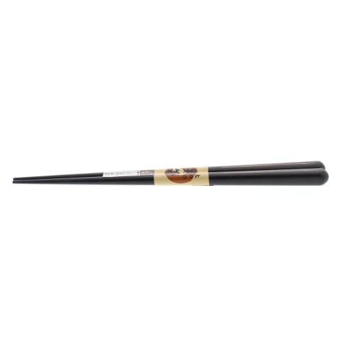 Ishida Japanese-made Chopsticks for Men, Thick, Black Sen Ichihan, Ebony, Lacquered, 23.5cm