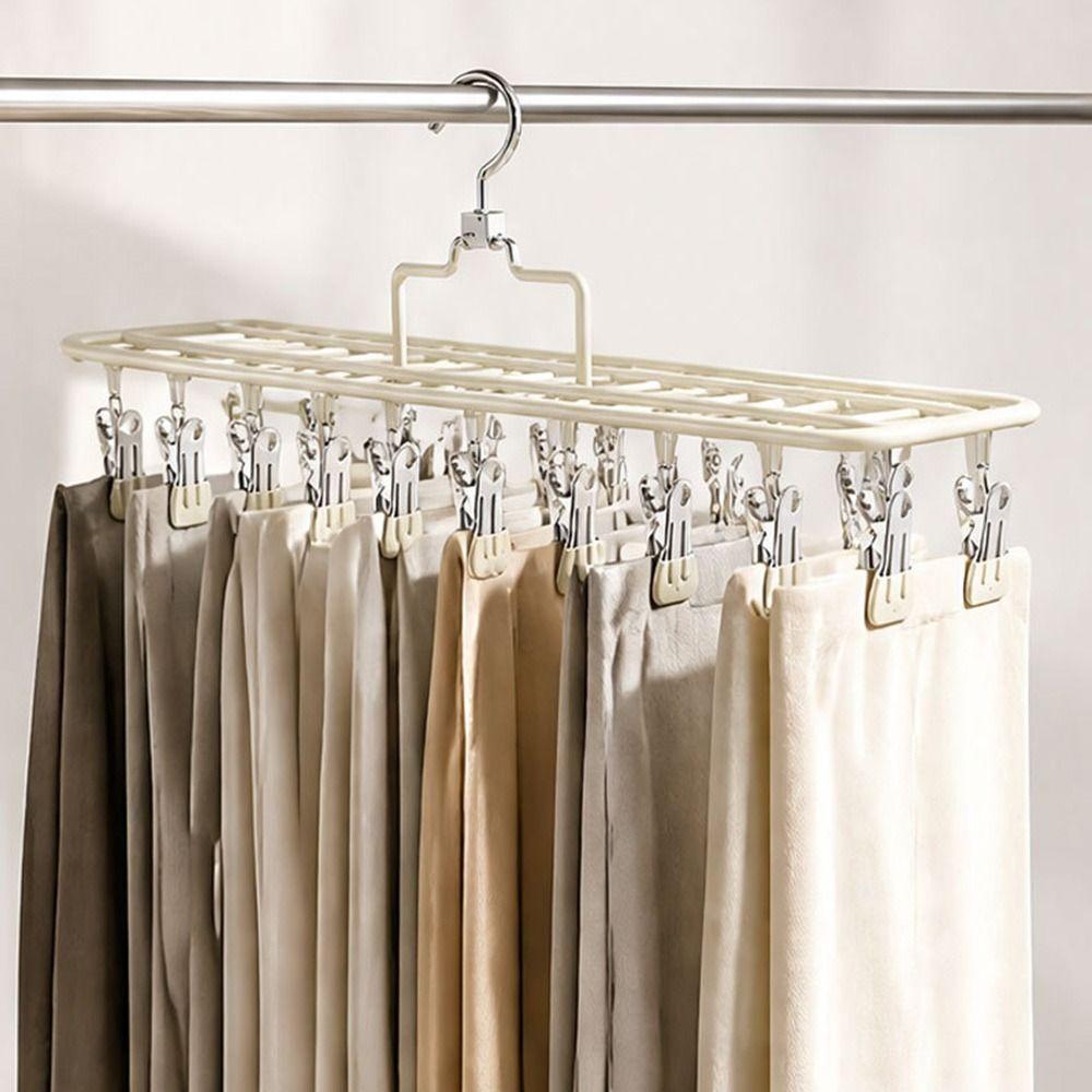 Multi Clip Clothes Drying Rack Windproof Pants Hanger Gifts Laundry Drying Hanger Home Organizer