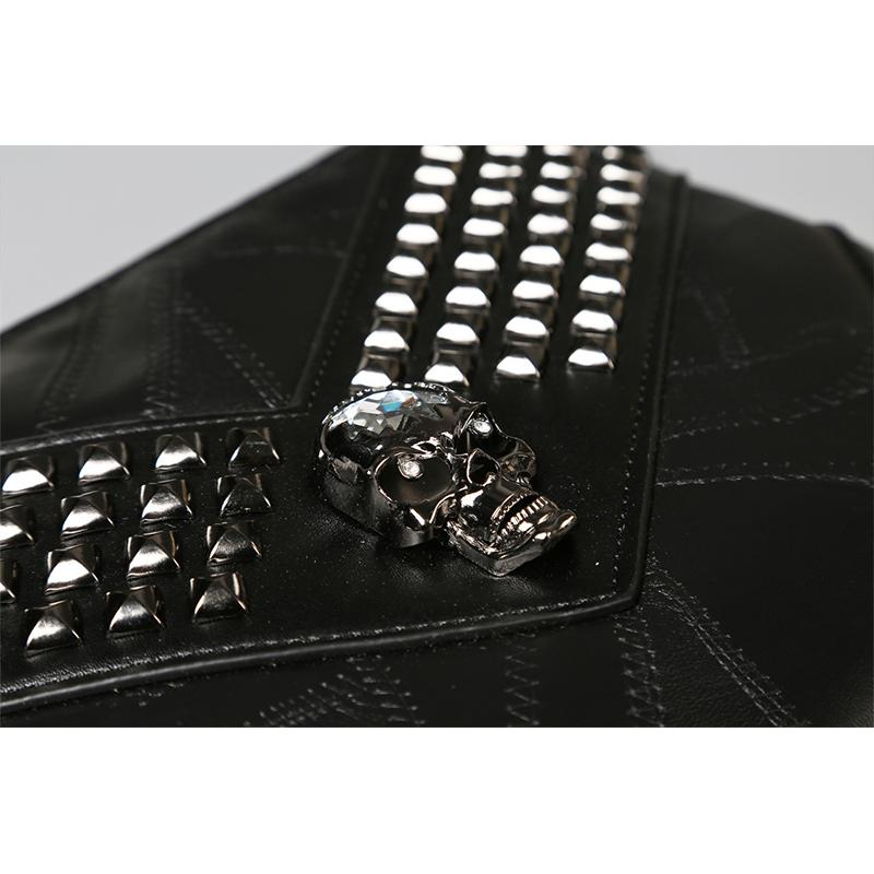 JIETOTYX для девочек-подростков, кошелек для монет, гот, кошелек с ремешком на запястье, кошельки с черепом, женские маленькие сумки с ремешком, сумки на плечо с застежкой-молнией и заклепками