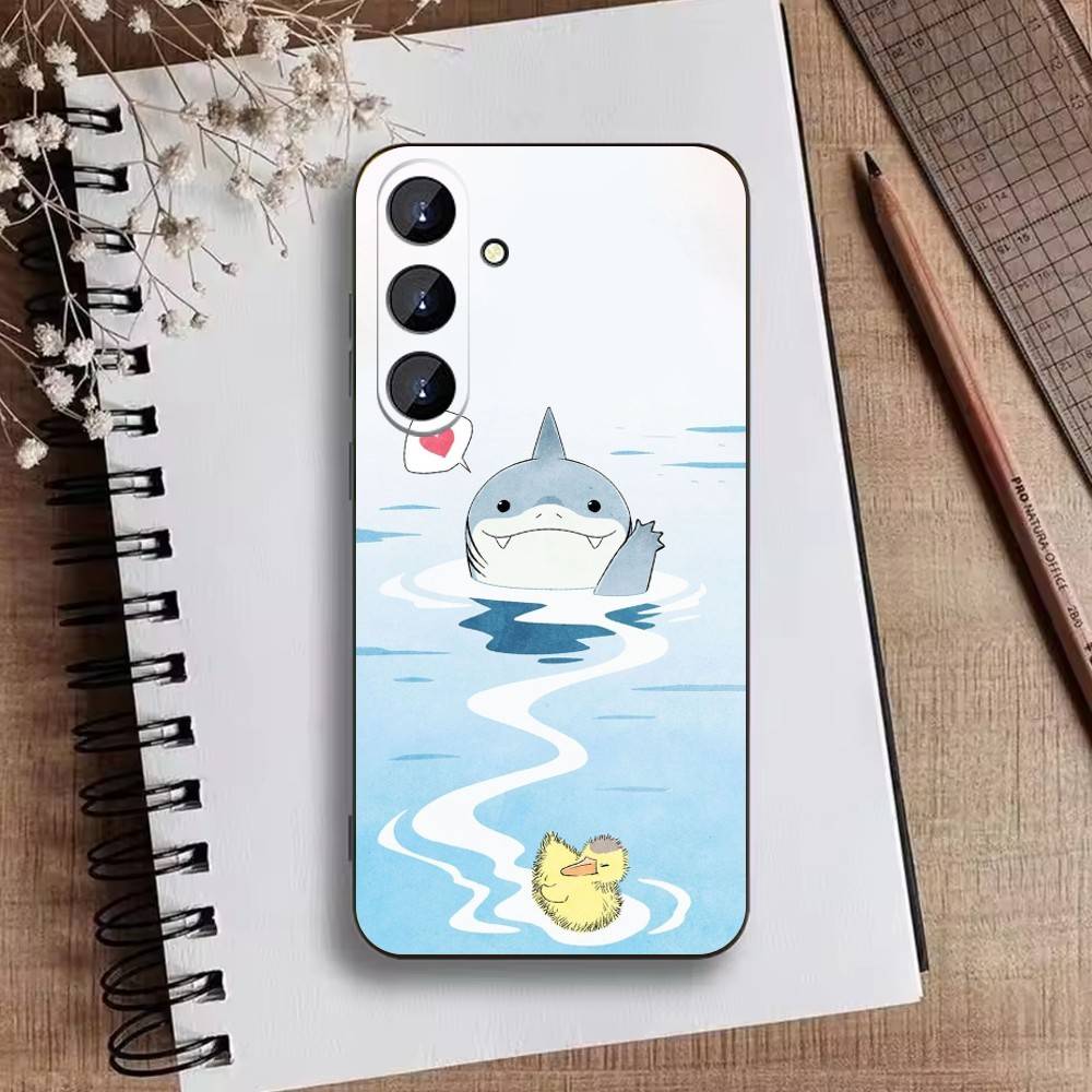 J-Cute Чехол-акула для телефона Samsung Galaxy A73, 21, 22, 32, 71, 53, 52, 51, 80, 5G Мягкий черный чехол