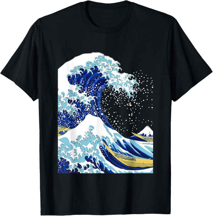 Kanagawa Oki Nami Ura Katsushika Hokusai Japanese pattern souvenir gift T-shirt