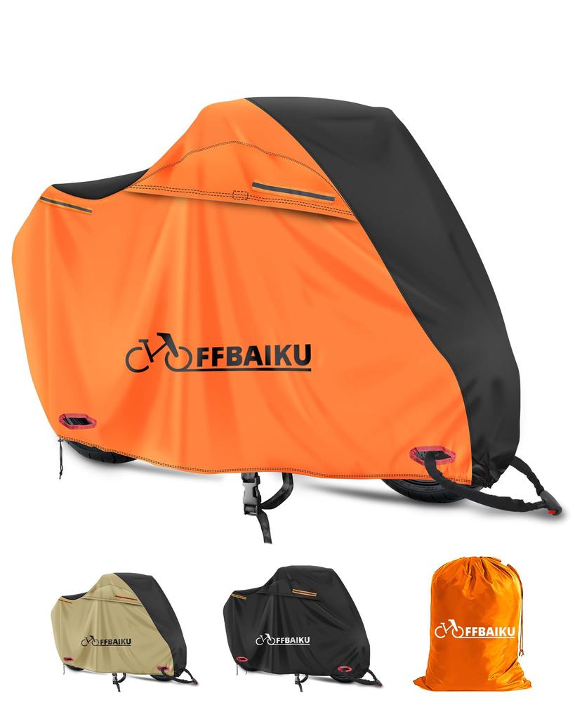 OFFBAIKU Motorcycle Cover, Thick, Multi-color Selection, Large Body Cover, Waterproof, Double Sewing, Tear Resistant,