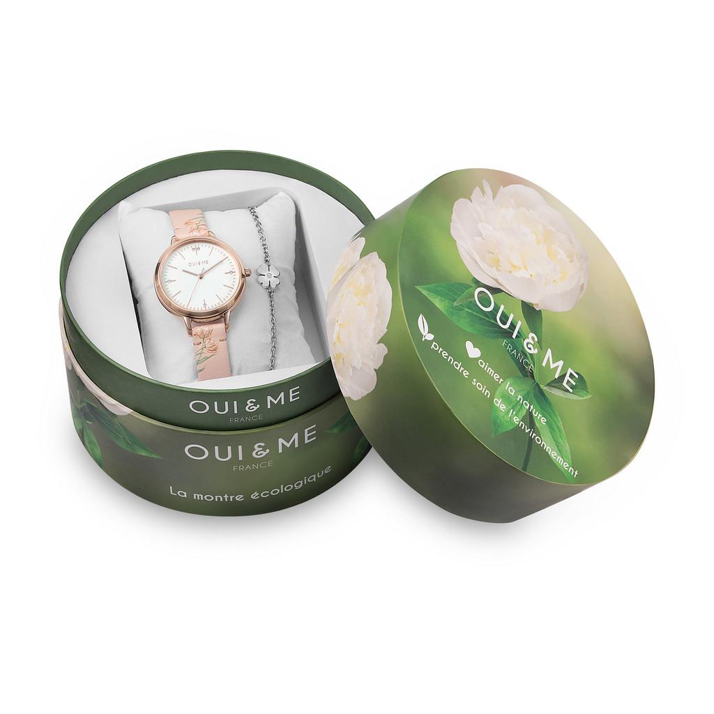 Oui & Me Женские часы Fleurette из нержавеющей стали с белым циферблатом, кварцевые, ME010304, с дополнительным браслетом