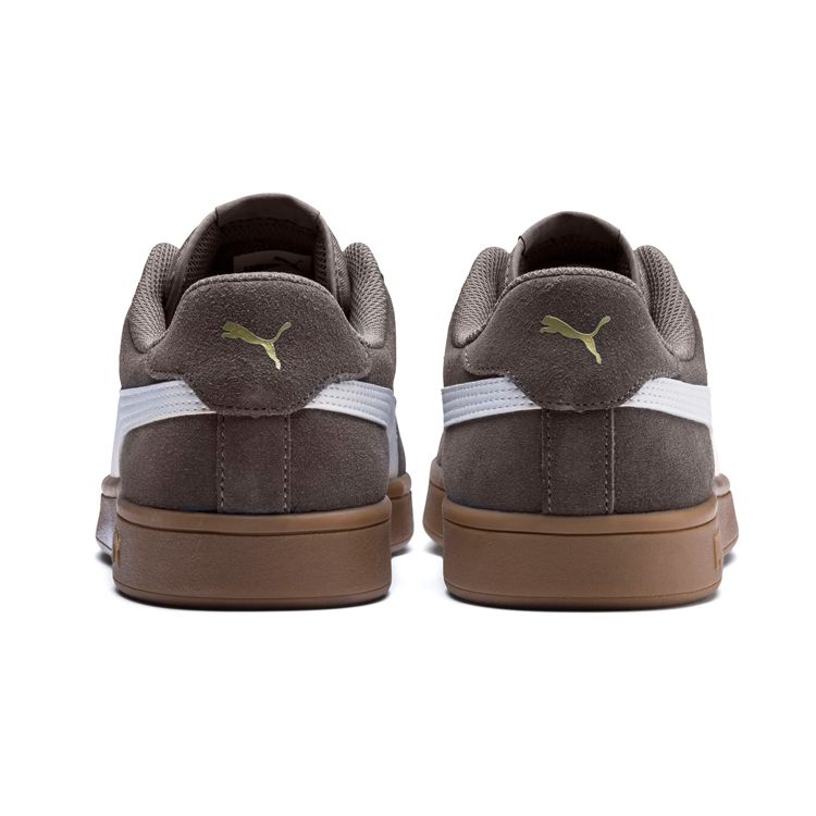 Puma Smash V2 Charcoal Grey Gum Unisex Sneakers Team-Gold White 364989-27