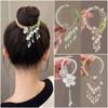 Elegant Hair Claw Pill Head Ponytail Buckle Ponytail Buckle Pearl Rhinestone Pearl Tassel Shark Clip Hairband Hair Clip Headdres