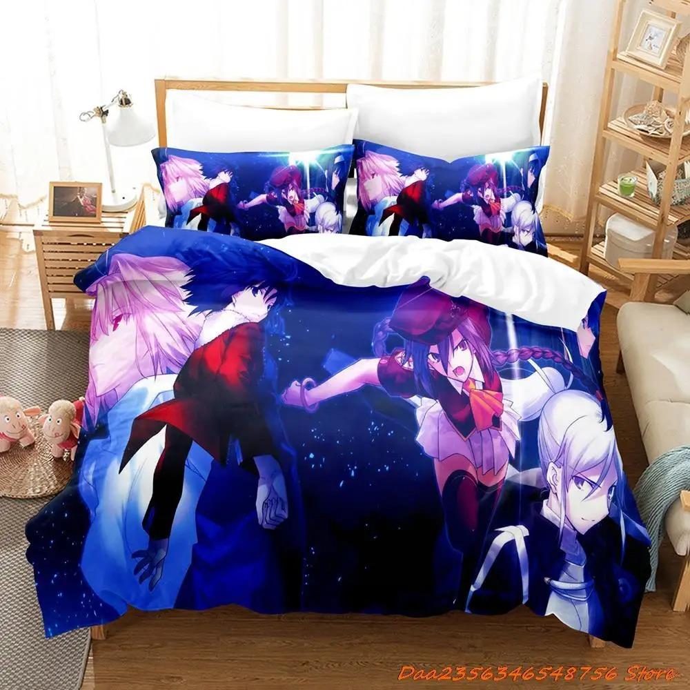 Kara No Kyoukai Bedding Set Cartoon Anime Three-piece Set Adult Kid Bedroom Duvetcover Sets 3D Kawaii Letto Matrimoniale