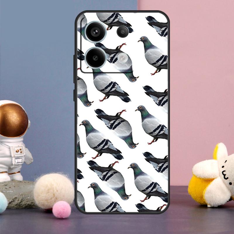 Чехол-коллаж с голубями для Xiaomi Redmi Note 14 13 9 10 11 12 15 Pro Plus Redmi 15 15C 14C 10C 12C 13C