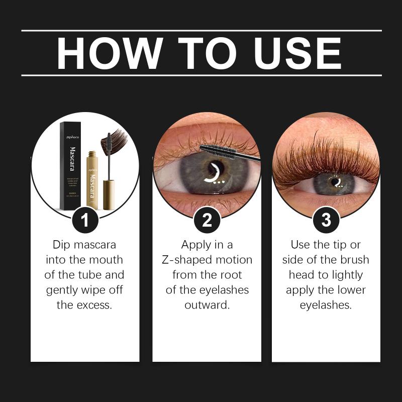 Mascara Lengthening Curling Natural Look Waterproof Smudge Proof Clump Free Volumizing Daily Wear Long Lasting Gentle Formula