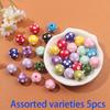 5/10/20 шт. креативных персонализированных точечных разноцветных декоративных бусин из смоляного материала, персонализированные круглые бусины, сплошные цветные интервальные бусины