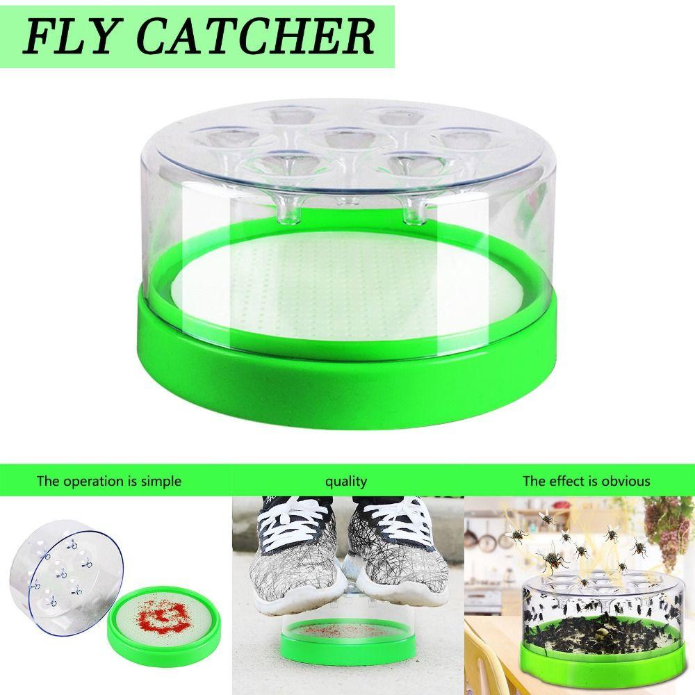 Non-Toxic Automatic Fly Trap 7 Holes Indoor Fly Repellent Practical Plastic Fly Trap Box Farm
