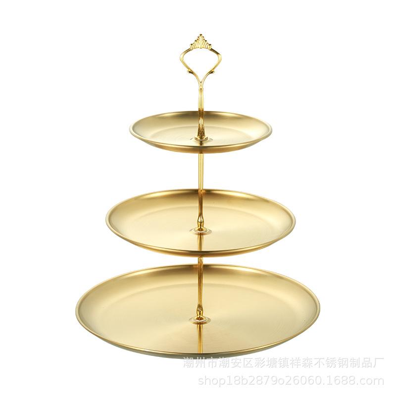 European Style Multi-Tier Stainless Steel Cake Stand & Dessert Display