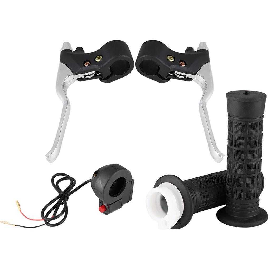 Handle Grips Kill On Off Switch Throttle Brake Levers Kit for Pocket Bike Mini Motorcycle