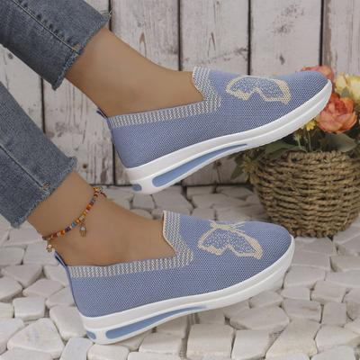 Летне-осенние новые спортивные и повседневные туфли на плоской подошве большого размера, из мушиной вязки, с цветной отделкой, одинарные туфли Дуду для женщин