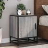 VidaXL Bedside Tables 2 Pcs Sonoma Grey Engineered Wood and Metal, Bedside Furniture, Side Table, Bed Cabinet, 848716