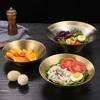 Gold Bowl Rice Soup Bowl Stainless Steel Copper Korean Salad Bowl Tableware Single Layer Fruit Sala