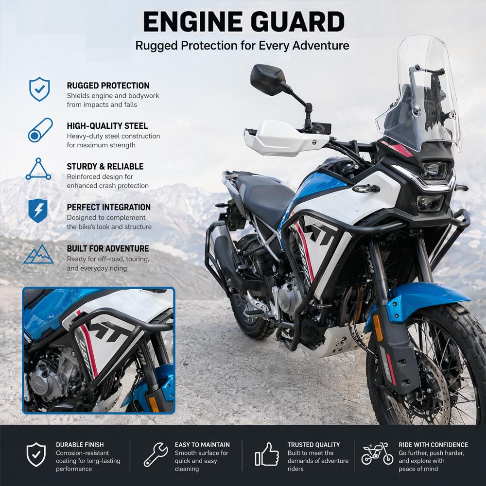 Для CFMOTO 450MT 450 MT 2024 2025 Защита двигателя Дорожная дуга безопасности Для CF-MOTO 450MT Защита рамы мотоцикла Бампер Запчасти