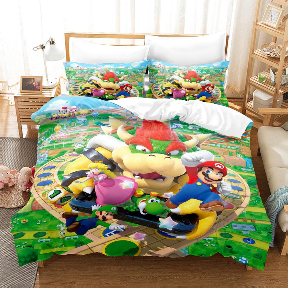 Children'S Animation 3D Digital Printing Three-Piece Set Animation Three-Piece Set Home Textile Bed Sheet Kit