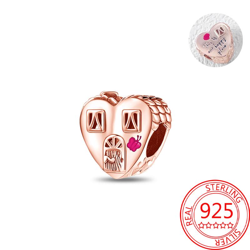 Медь Настоящее Розовое Золото Розовый Осьминог Летняя Черепаха Сердце Подвеска Шарм Подходит для Оригинальных Браслетов Ожерелий Браслет Девушка