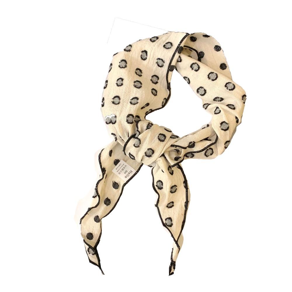 Sweet Snow Flower Scarves Korean Style Cotton Linen Headscarf Exquisite Triangle Hijab Scarf  Woman