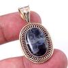Natural Pietersite Gemstone 925 Solid Sterling Silver TwoTone Pendant 1.50" K2r14