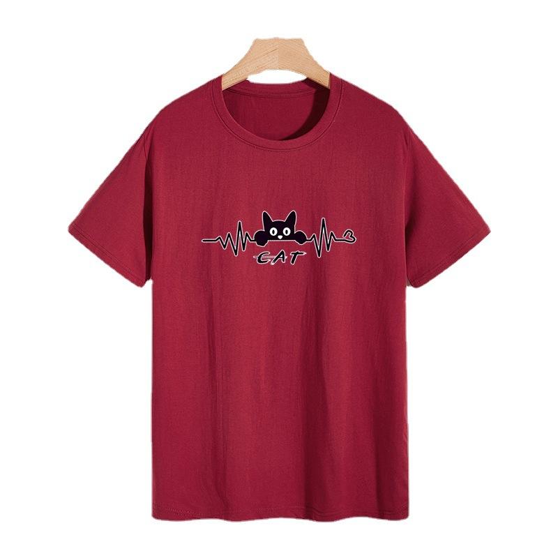 Футболки из хлопка, летняя новая мужская футболка с коротким рукавом, свободная футболка с большим модным рисунком и коротким рукавом