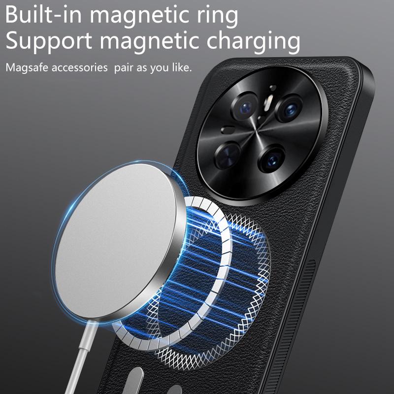 Чехол для Huawei Mate 70 & Mate 70 Pro Магнитный Элегантный Кожаный Износостойкий Полностью Закрывающий Объектив Нескользящий Боковая Крышка-Рамка