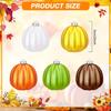 Pack Of 20 Matte Finish Halloween Pumpkin Baubles Decorations Plastic Hanging Ornament For Holiday Parties