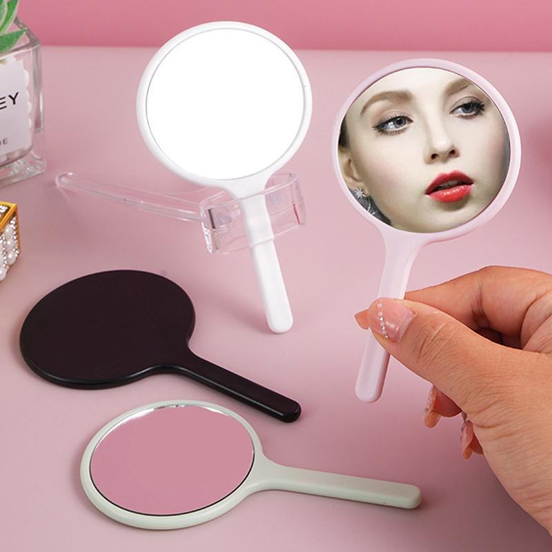 Прочное DIY Зеркало для макияжа Ручное Маленькое Круглое Ручное Зеркало Защита от падений С ручкой Портативное Зеркало Дом