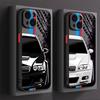 Спортивный чехол для телефона Power Car M Logo для iPhone 16 Pro 11 12 Mini 13 14 Pro 15 Pro Max 7 8 Plus XR XS MAX Черный с мягким краем