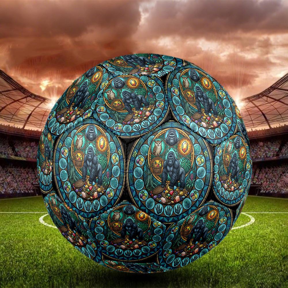 Gorillas Tropical Treasure Round Football Size 5 Adult Ball Suitable for Training Matches and Outdoor Team.
